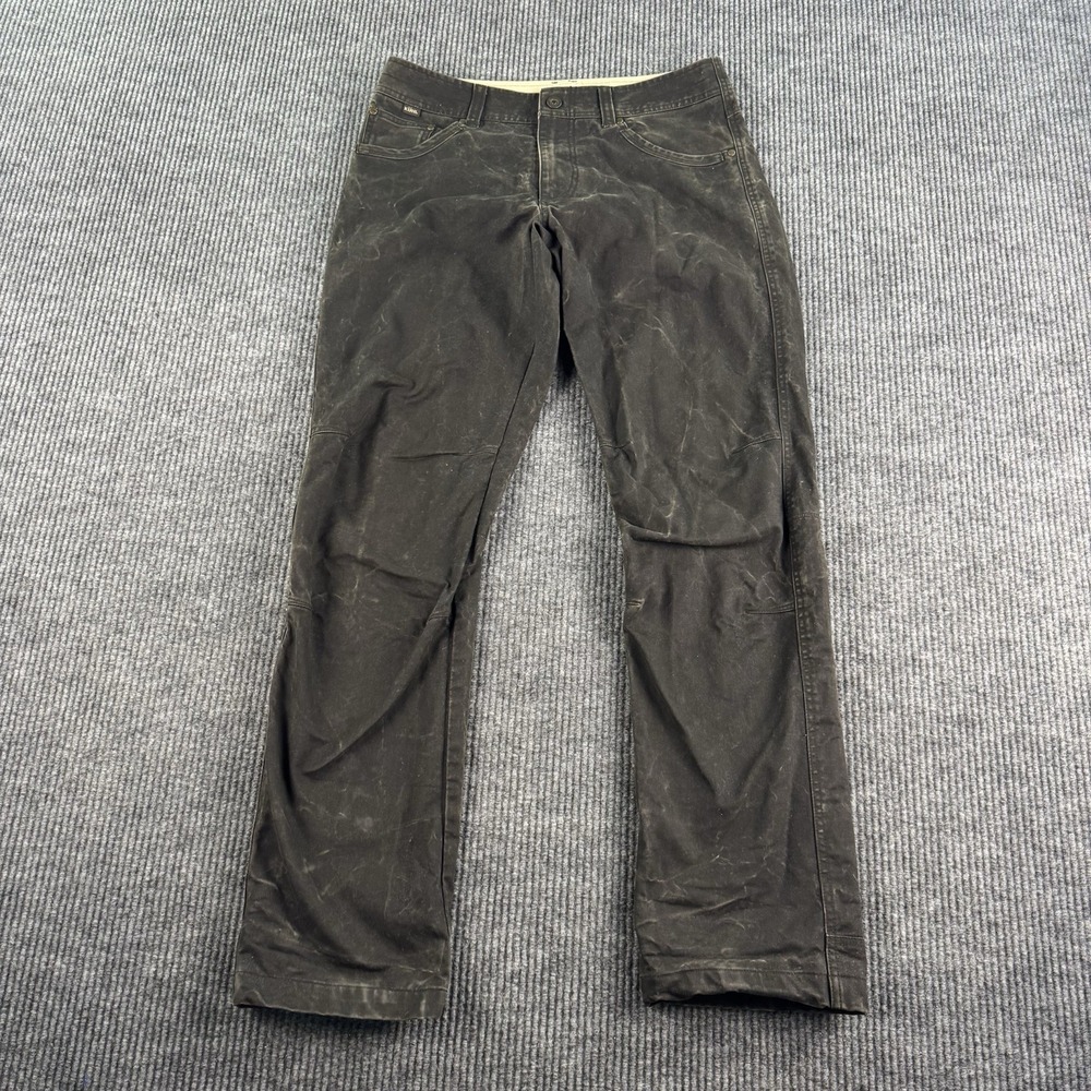 Kuhl Hot Rydr Pants Men 38x34 Brown Flannel Lined Heavyweight Work Outdoor